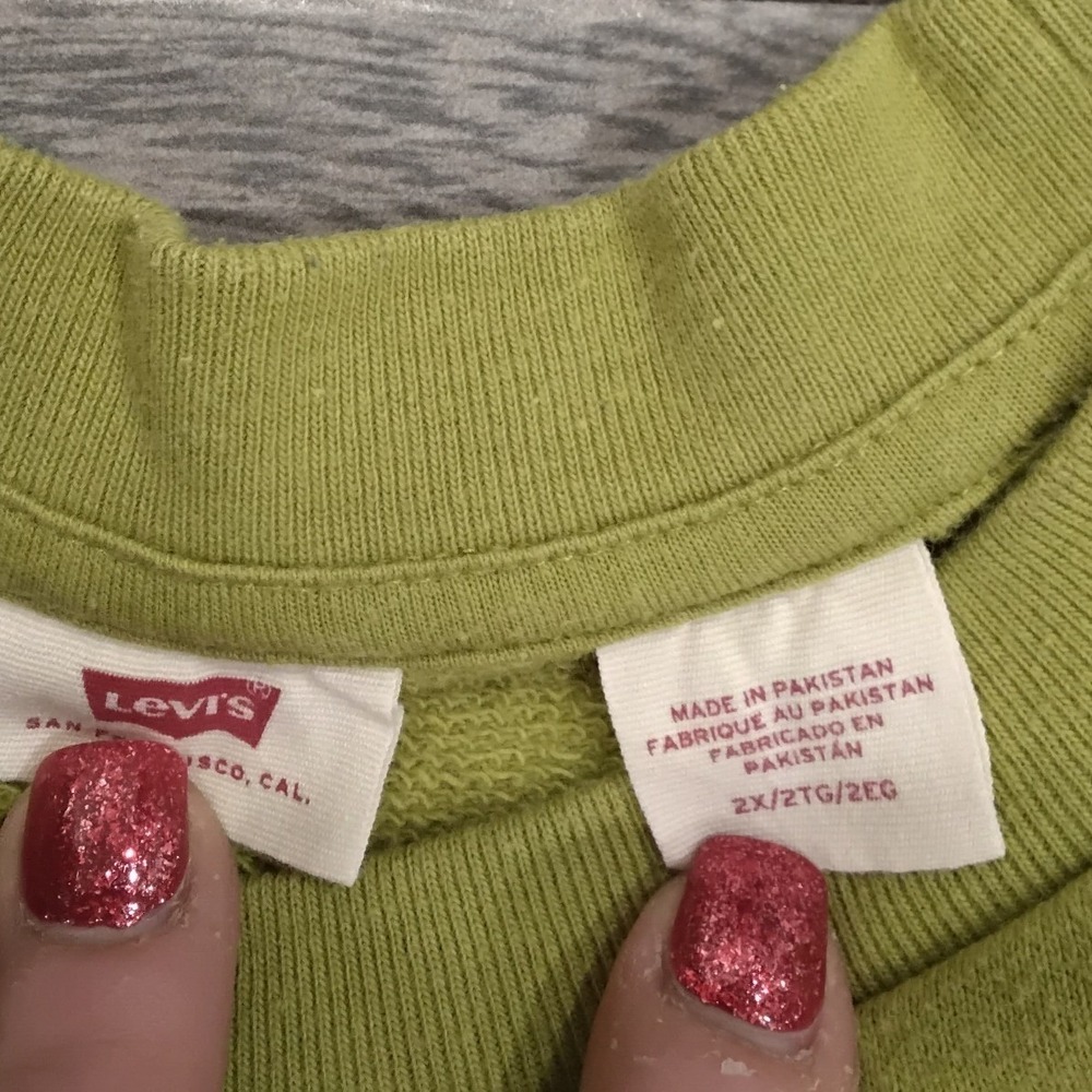 Levis California Daisy Graphic Sweatshirt Women's Green 2X‎ - Picture 3 of 6